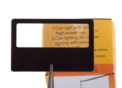 Lupa vizitka Fresnel lens card 85x55mm