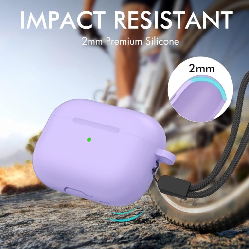 silikónové ochranné puzdro pre Airpods Pro 2 CASE s karabínou RESISTANT