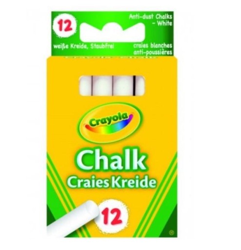 BEZPRACHOVÁ BIELA KRIEDA 12KS CRAYOLA, CRAYOLA