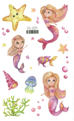 Umývateľné tetovanie pre deti GLITTER MERMAID EG024