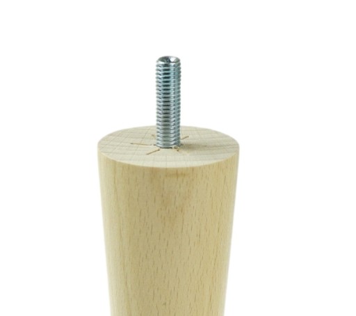 Noha 15 cm, buková noha, buková nábytková noha, kužeľová noha na nábytok, lakovaná