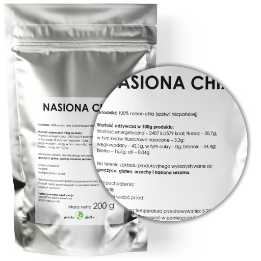 CHIA SEEDÁ Semená šalvie španielskej 200g