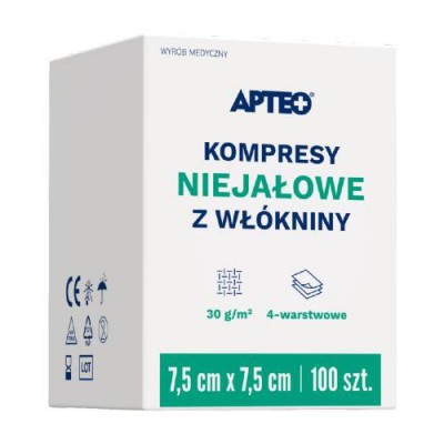 APTEO CARE Nesterilné obklady z netkanej textílie 7,5x7,5cm