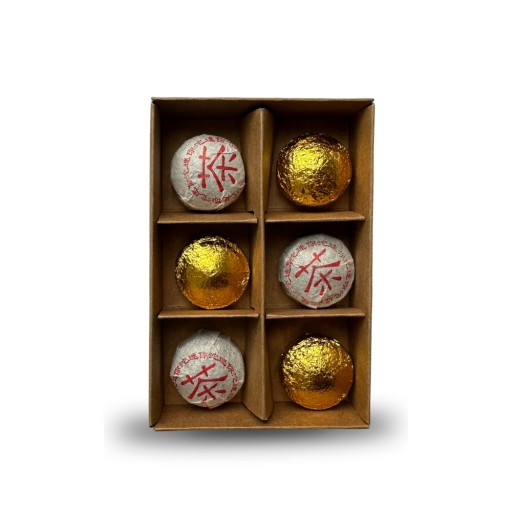 Čína Pu-Erh lisovaný červený čajový set 6 ks + DARČEKOVÁ KRABIČKA