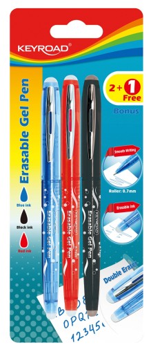 Súprava Keyroad Erasable Pen 0,7 mm 3ks