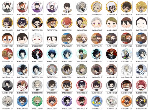 Manga Anime Bungou Zatúlané Dogs Pins