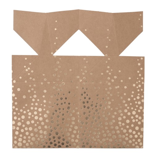 SKLADACIA BOKOVNÍK 10X10CM ZLATÉ BODKY 2