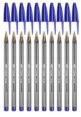 Bic Cristal Veľké guľôčkové pero 1,6 mm modré 10 ks