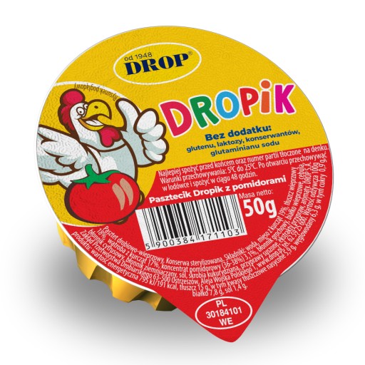 DROPIK bezlepková paradajková paštéta 50g nová