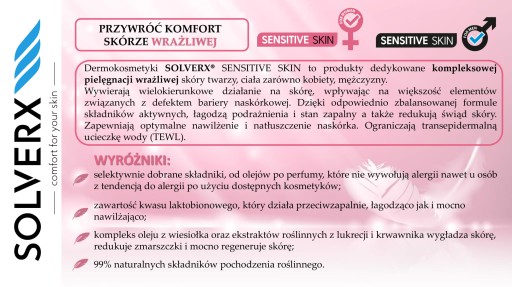 SOLVERX Pleťové tonikum pre ženy s citlivou pokožkou