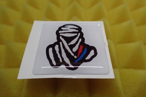 NÁLEPKA RALLYE DAKAR 3D MOTOCROSS RALLYCROSS RACING 3,8 x 3,8 cm