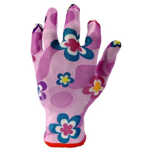 PLETENÉ PRACOVNÉ RUKAVICE 6 párov RFLOWER farebné záhradné DÁMSKE veľkosť M