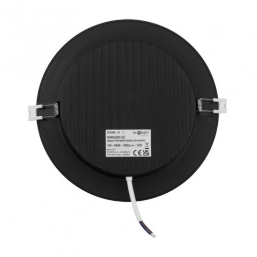 Zapustené stropné LED svietidlo Plafon okrúhle čierne 18W 4000K 22cm