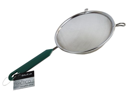 Nerezové kuchynské sitko, kov, 16 cm, zelené