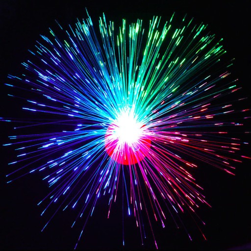 UFO FIBER OPTIC LAMP meniace farby LED