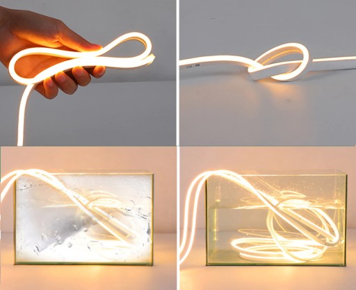 LED pásik 12V vodeodolný 1m NEON MODRÁ