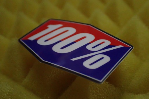 100% NÁLEPKA NA MOTOKROS DAKAR 4,9 x 3 cm