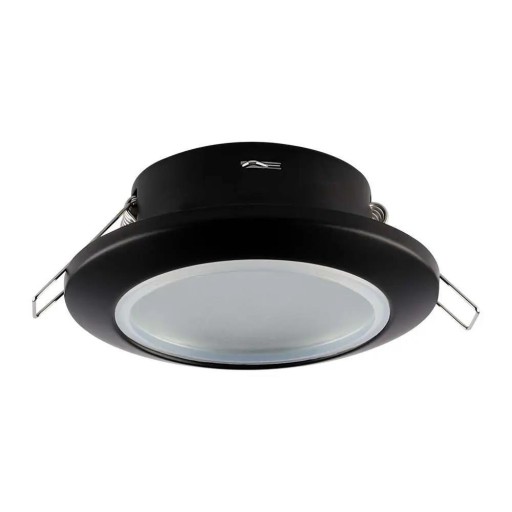 V-TAC GU10 Zapustené okrúhle tesné očko so sklom IP44 Čierna VT-981 3 L