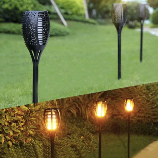 Solárna lampa Baterka s LED efektom Flame Fire Flame Garden Stick