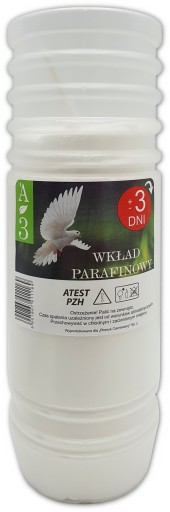 Parafínová vložka do sviečok Aura-3 17,5 cm