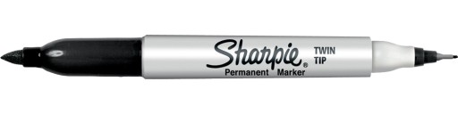 Sharpie Marker obojstranný čierny permanentný vodotesný tenký hrubý