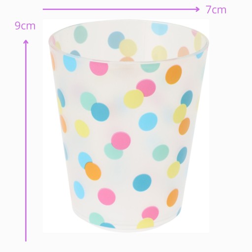 Sada 4 plastových KONFETTI pohárov 230ml