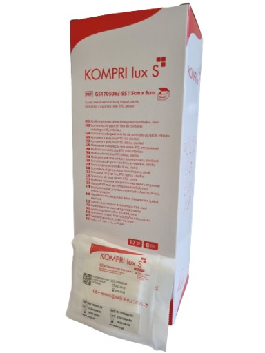STERILNÉ PLYNOVÉ KOMPRESY PLYNOVÉ PLYNY 5cm x 5cm 150 ks