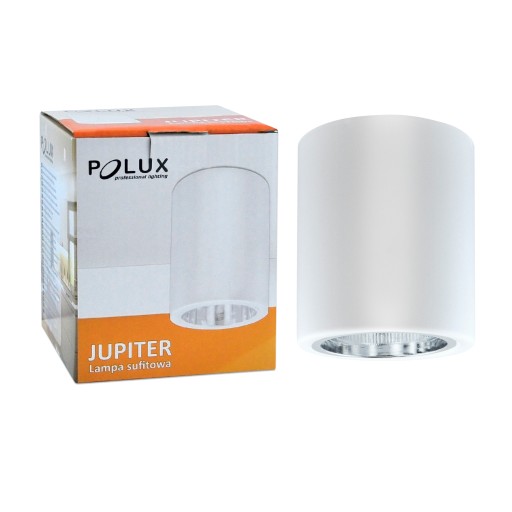 Prisadené okrúhle svietidlo E27, pevné, BIELY JUPITER 10 98x115mm IP20 Goldlux