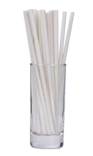 Slamky Papierové tuby BIELY eco eco 25 ks