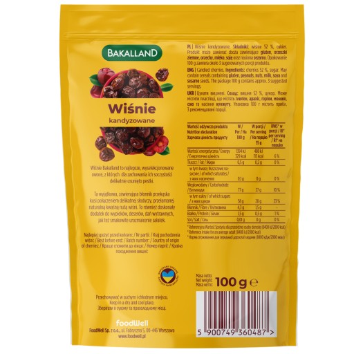 BAKALLAND Čerešňa, 100 g