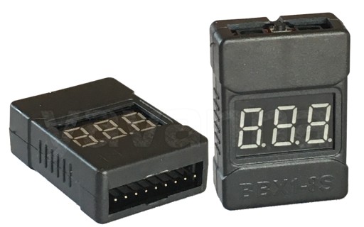 BX100 1-8S Bzučiak Tester alarmov Li-ion Lipo LiMn