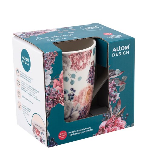 Porcelánový hrnček Altom Design s kvetmi pre babičku, 320 ml Babičkin deň