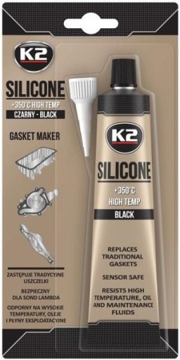 K2 VYSOKOTEPLOTNÝ SILIKÓN ČIERNY 350°C 85G