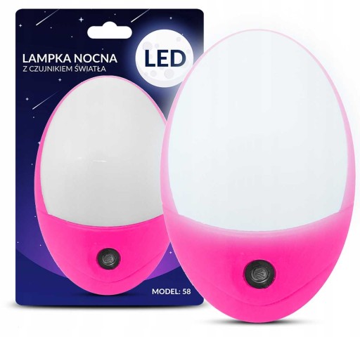 LED NOČNÁ LAMPA PRE KONTAKT + SNÍMAČ SÚMRAK