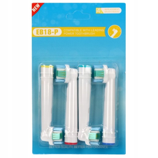 4 ks 3D CLEAN hlavice pre zubné kefky Oral-B Braun EB18