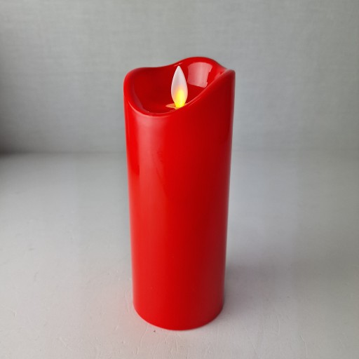 SVIEČKA LED VLOŽKA SVIEČKY PRE GRATÉNOVÉ BATÉRIE S POHYBLIVÝM PLAMEŇOM 17cm ČERVENÁ