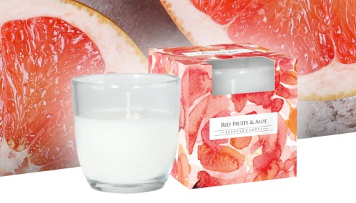 Vonná sviečka v skle BISPOL 22H RED FRUIT - ALOE
