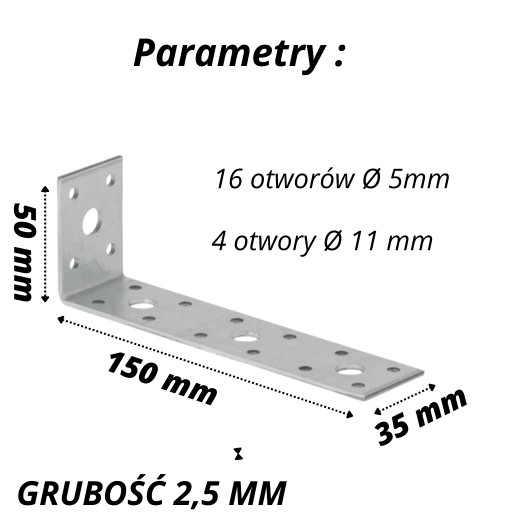 OCELOVÝ UHLOVÝ KONEKTOR 50x150x35 MM TEPL.