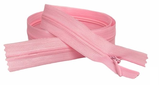 Pevný skrytý zips, svetloružová, 22 cm
