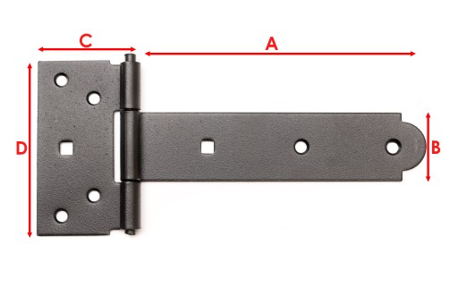 Altánkový pásový záves na brány, ČIERNA, 150mm