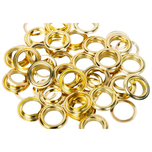 14mm koženkové očká na banner s lemovaním, sada 33 ks.