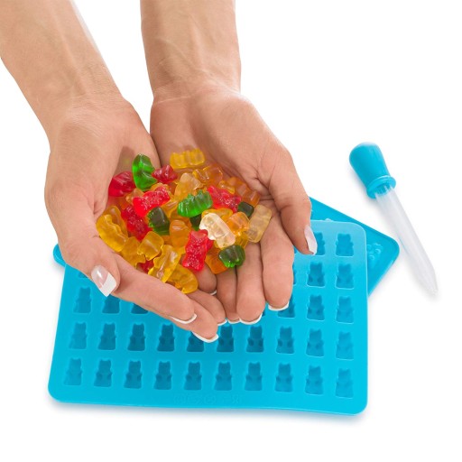 SILIKÓNOVÁ FORMA PRE MEDVEĎA MEDVEĎA ĽADOVÉ KOCKY ĽADU PRRALINES + PIPETTA