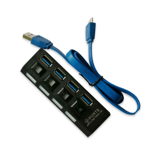 HUB USB 3.0 SPLITTER S KÁBLOM 4 PORTY 5GB/s
