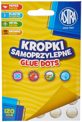 Astra DOTS 1,2 CM FIXAČNÉ bez stôp 120 kusov opakovane použiteľné LEPIDLO