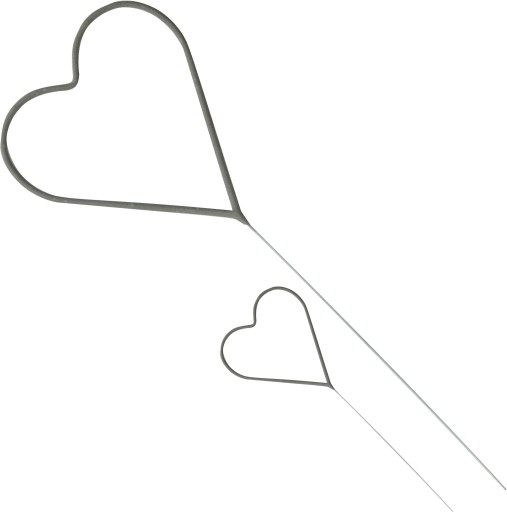VEĽKÉ SRDCE STUDENÉ ISKARKY 40cm! 2ks VALENTÍNSKA SVADBA