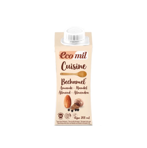 Bešamelový krém na varenie s mandľami, BEZ SKLA. BIO 200 ml