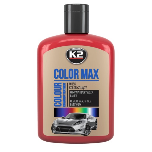 K2 COLOR MAX FAREBNÝ VOSK 200ML ČERVENÝ
