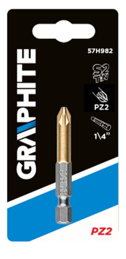 GRAFITOVÝ SKRUTKOVACÍ BIT PZ2X50MM 1/4'' 57H982