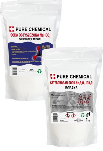 Sóda bikarbóna + bórax, hydrogénuhličitan sodný a tetraboritan sodný 2x 1kg
