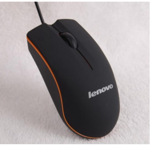 Káblová myš LENOVO USB s rozlíšením 1000 DPI, čierna